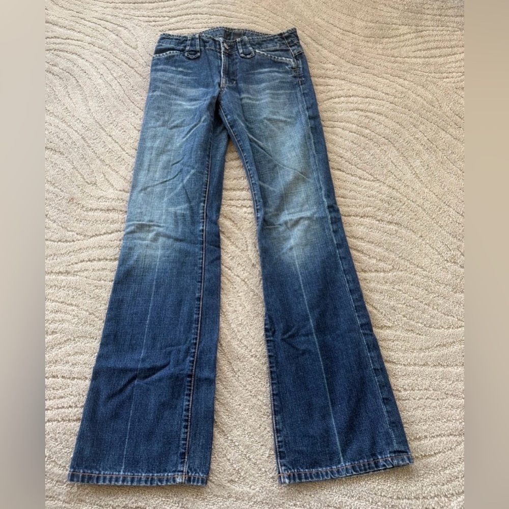 7 For All Mankind Dark Blue Flare Jeans